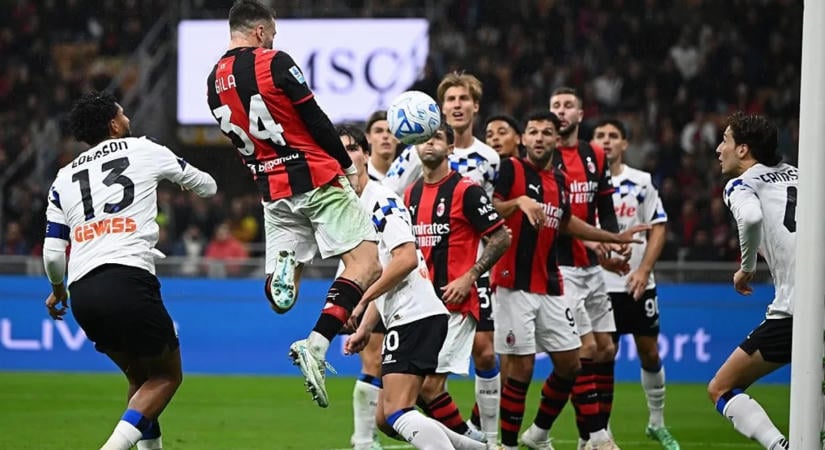 Egy megmaradt a Milan háromgólos előnyéből, a piros-feketék legyőzték az Atalantát.
