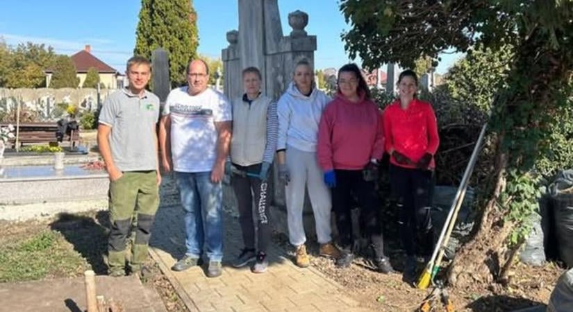 Társadalmi munka a csornai Szent Antal temetőben