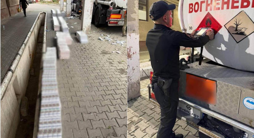 28 200 doboz cigarettát találtak Nevetlenfalunál egy tartálykocsiban