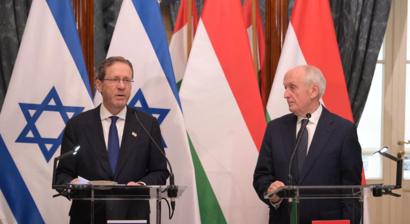 Jichak Herzog izraeli elnököt fogadta Baka András köztársasági elnök Budapesten