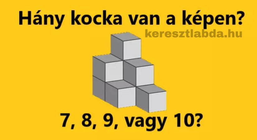 Matek feladat: Hány kocka van az építményen? A takarásban lévők is számítana