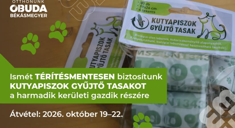 Gazdik figyelem! – Újra térítésmentes kutyapiszok gyűjtő zacskó akciót szervezünk