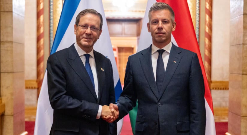 Az izraeli elnökkel tárgyalt Magyar Péter
