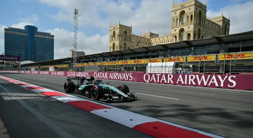 Dráma Bakuban: az F1-es éllovas a falban kötött ki, idő előtt véget ért az időmérője