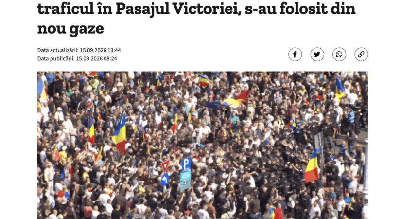 Bukarestben a gazdatüntetés során összecsapások alakultak ki a rendőrséggel