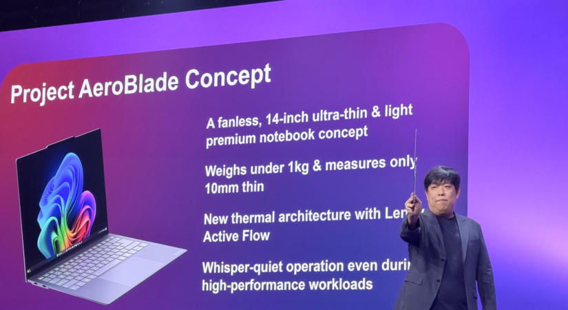 IFA 2026: Különleges hűtésével 1 centi alatti vastagságú a Lenovo Aeroblade