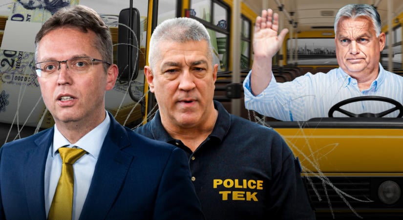 Orbánisták hevernek az Orbán-busz kerekei alatt