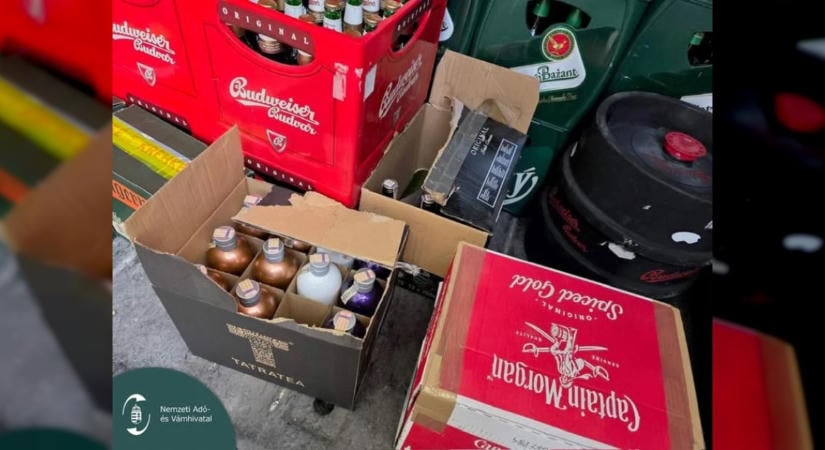 Alkohollal túlsúlyos furgont kapcsoltak le Komáromnál a pénzügyőrök