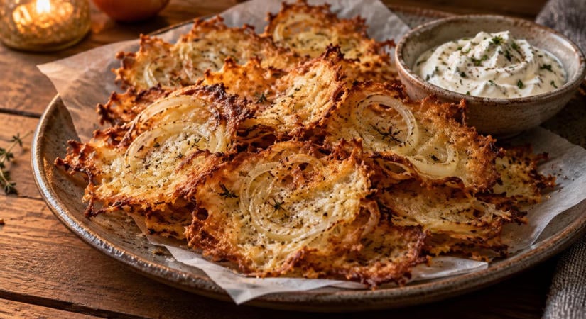 Chips helyett: a ropogós hagymás-parmezános snack tökéletes egy filmezős estéhez