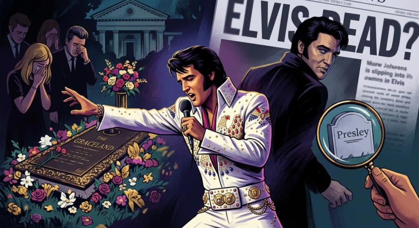 Az elgépelt sírkő és az orvosok sietős bejelentése: miért hitte el a világ, hogy Elvis Presley eljátszotta a halálát?
