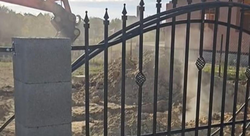 Átszakították a gázvezetéket földmunka közben a Bakonyban ( videó)
