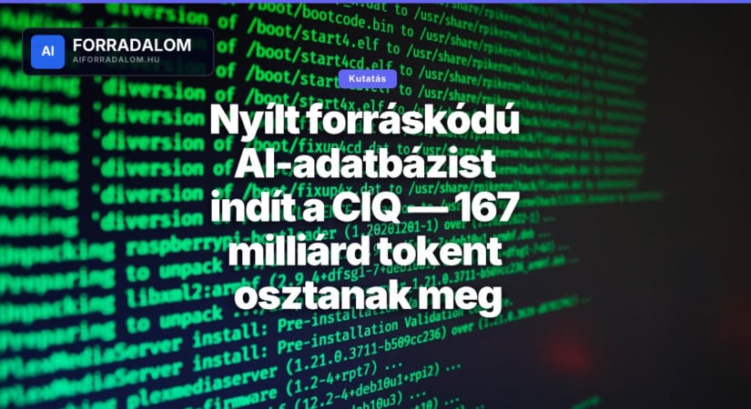 Nyílt forráskódú AI-adatbázist indít a CIQ — 167 milliárd tokent osztanak meg