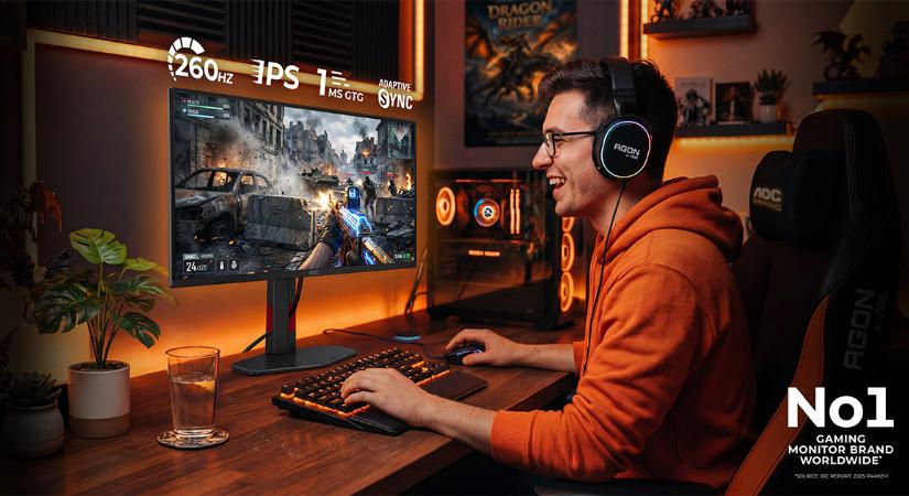 Profi esport monitor fillérekért – Itt az AOC legújabb, 260 Hz-es fenevadja