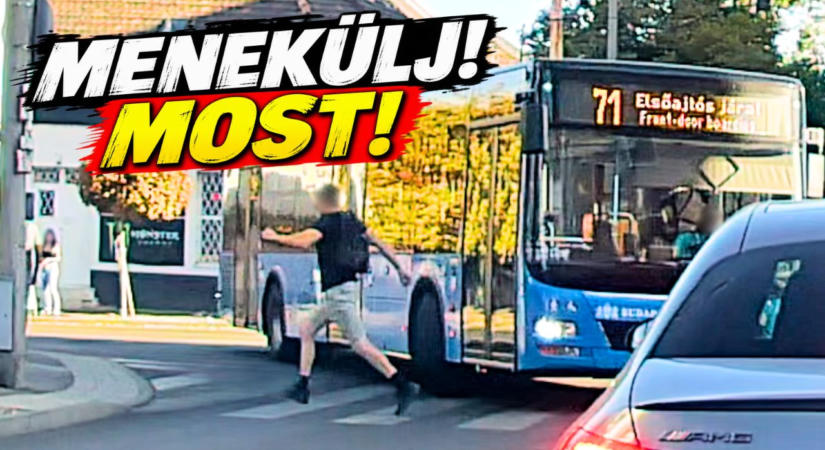 Busz elől menekült a gyalogos – Olimpiai sprint Csepelen