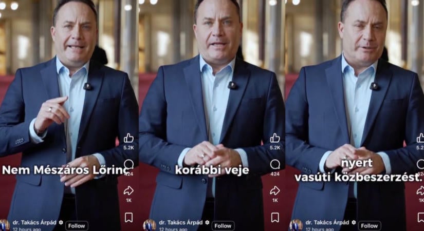 Vitézy Dávid nekiment Takács Árpádnak a Mészáros Lőrinc volt vejéhez köthető közbeszerzés miatt
