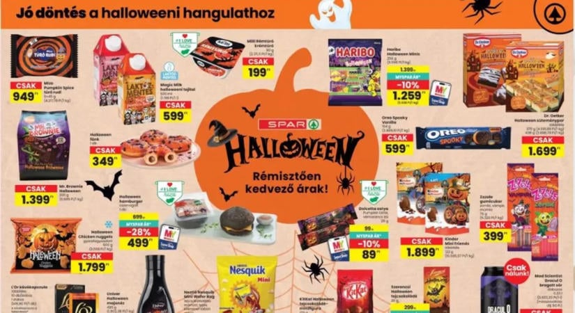 Óriási Halloween-akcióval készül a Spar, különleges finomságok érkeznek az üzletekbe