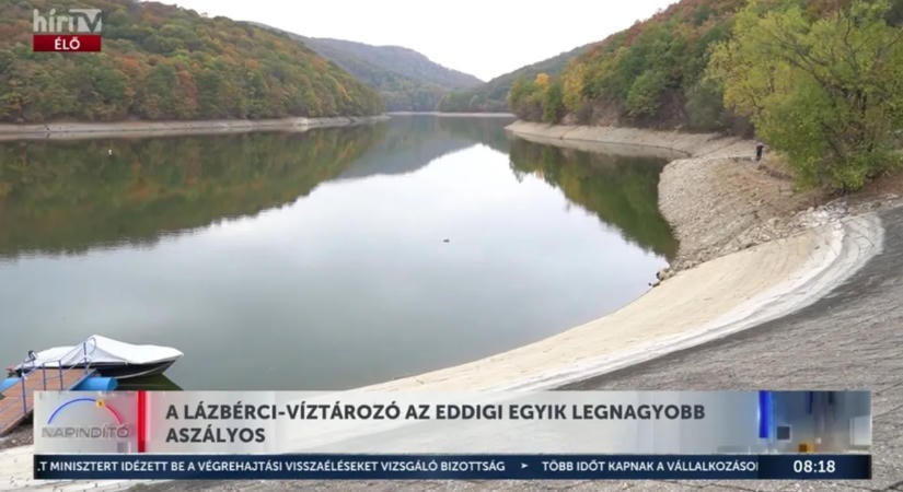 Szinte száraz lábbal át lehet sétálni a víztározón