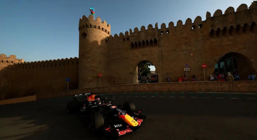 Erős hajrá a bakui szélben: Verstappen varázsolt a 3. szabadedzésen