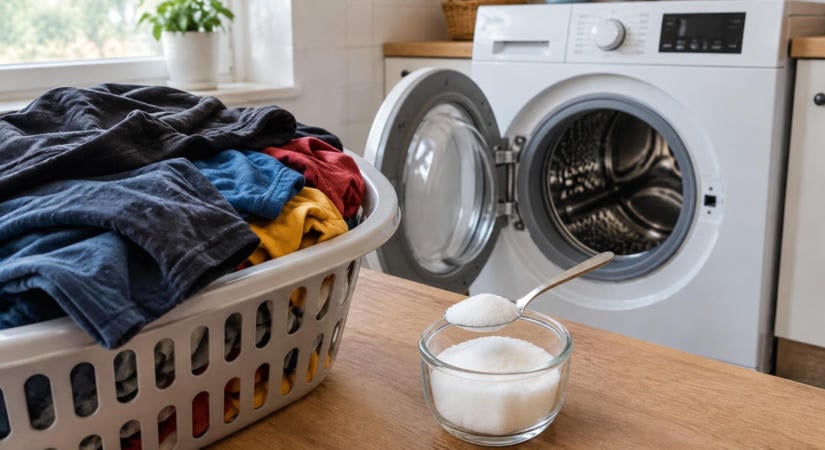 Egy kanál cukrot tesznek a mosógépbe, meglepő, miért terjed ez a házi praktika