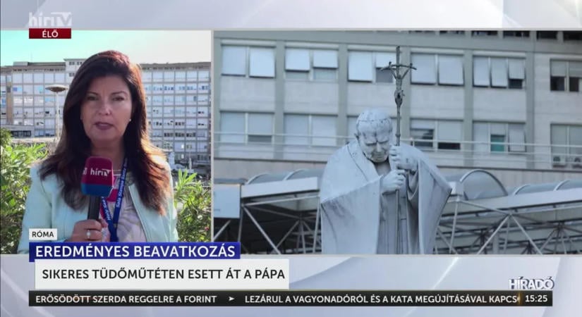 Sikeres tüdőműtéten esett át a pápa