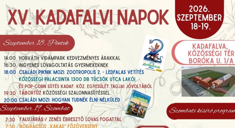 Kadafalvi Napok 2026 Kecskemét