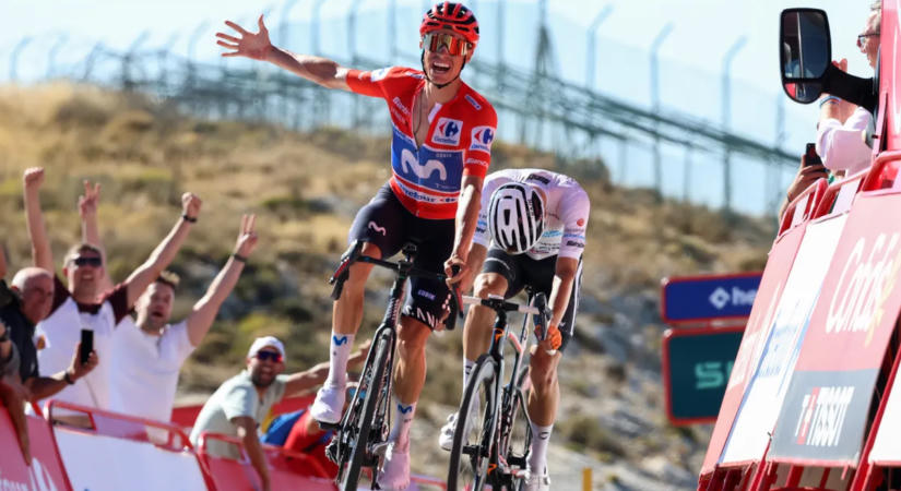 Vuelta: Enric Mas piros trikóban nyerte Pogacar nélküli első szakaszt
