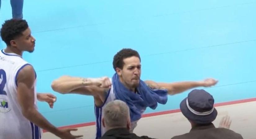 Csetepaté a zalai kosármeccsen – előbb a hazai játékossal, majd egymással dulakodtak a hazai szurkolók