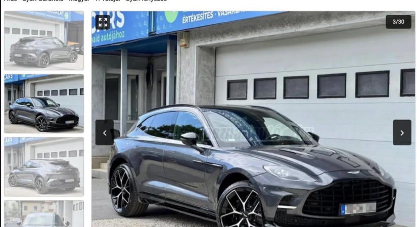 Használtautó-hirdetésben szúrták ki a Sarka Katáék által lízingelt Aston Martint