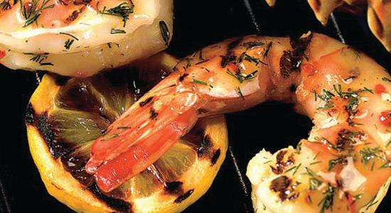 Thai grillezett garnéla édes-csípős páccal
