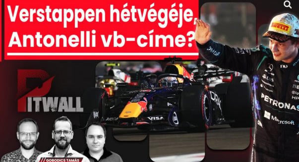 Pitwall: Verstappen mindent vitt, 102 pont Antonelli előnye