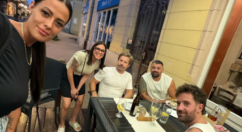 Sztárkavalkád Kaposváron: hajsza után a L'altro teraszán vacsorázott Sebestyén Balázs és csapata