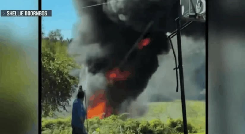 Lezuhant, majd felgyulladt egy F–16-os vadászgép – videó