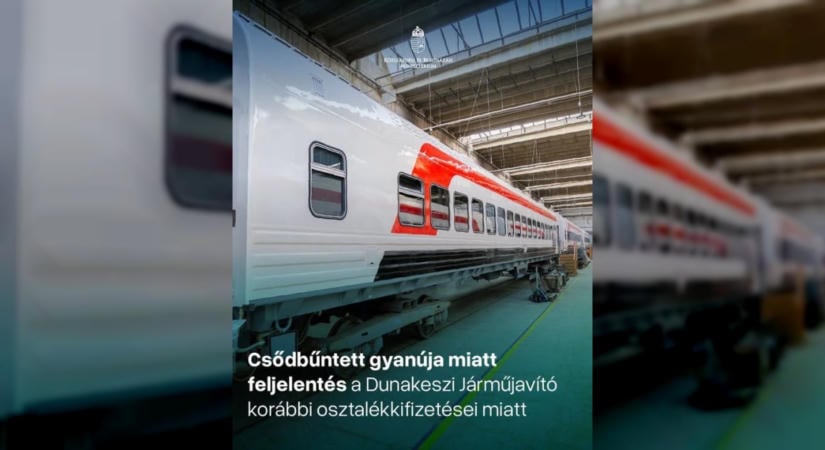Csődbűntett gyanúja miatt tettek feljelentést a Dunakeszi Járműjavító korábbi gazdálkodása miatt