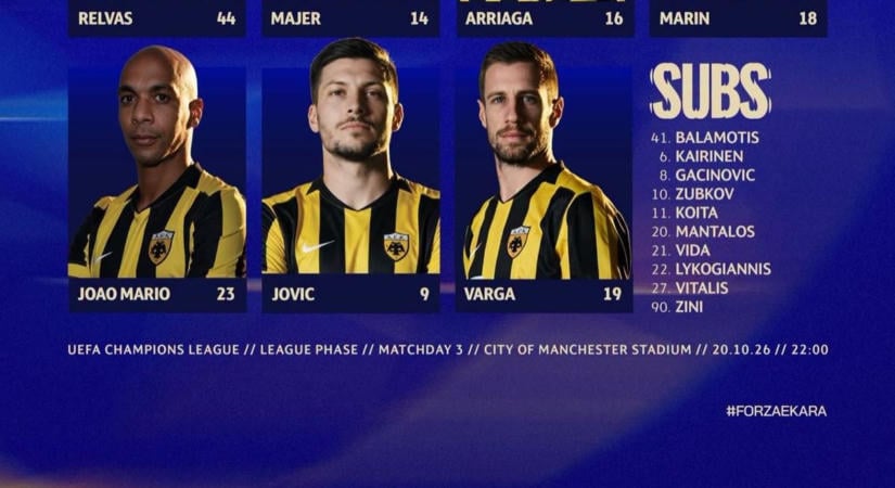 Vajon be tudja venni Varga Barnabás Donnarumma kapuját? - Man City-AEK a BL-ben
