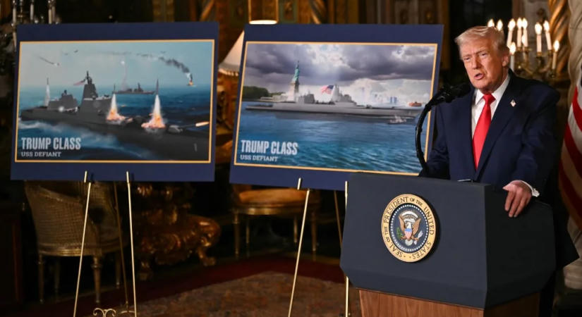 Kína szerint könnyű célpont lehet Trump gigantikus csatahajója
