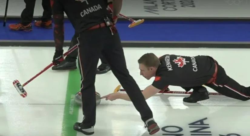 Káromkodós, kiabálós curlingbalhé lett egy ujjhegy miatt