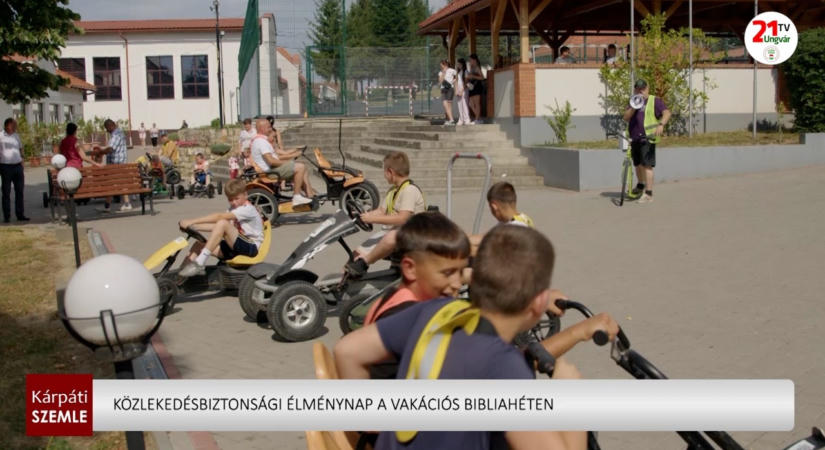 Közlekedésbiztonsági élménynap a vakációs bibliahéten (videó)