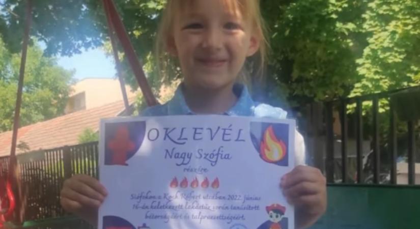 5 éves kislány akadályozott meg egy lakástüzet Siófokon
