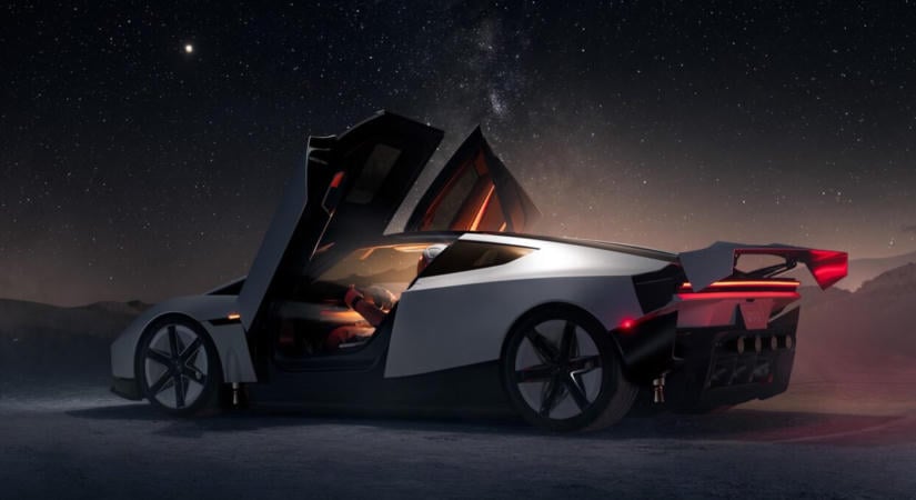 Repül és fejjel lefelé száguld a plafonon a Tesla Roadster, a legőrültebb szupersportautó, amit valaha láttál