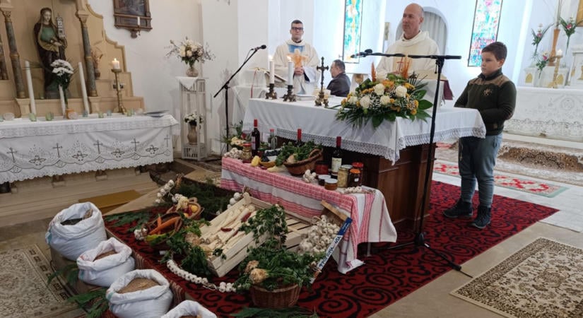 Megáldották a terményeket Bogárzón, de a gazdák idén alig örülhetnek  fotók, videó
