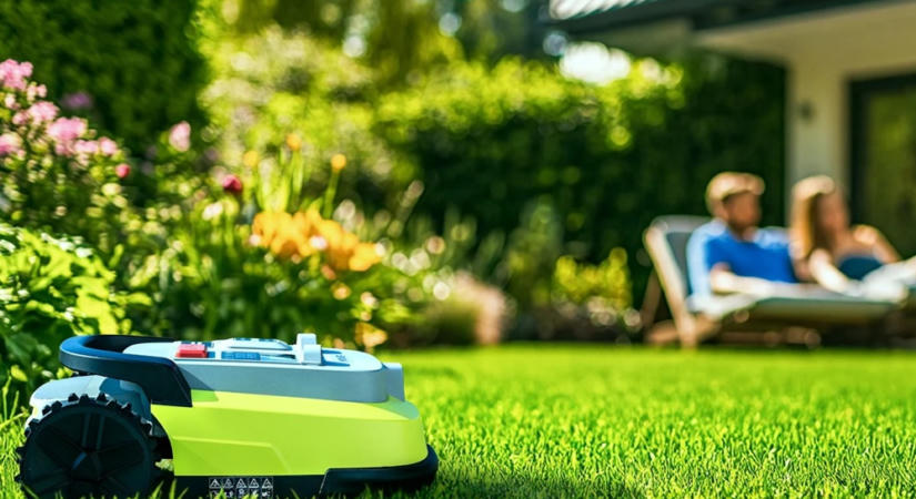 UBHOME M10 robotfűnyíró RTK  AI Vision navigációval – 1000 m² kapacitás és 230 mm-es vágásszélesség szuper áron
