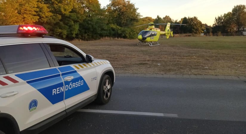 Horrorbaleset Nyíregyházán! Mentőhelikopter érkezett az elütött rolleres fiatalhoz, aki életveszélyes koponyasérülést szenvedett (fotók,videó)