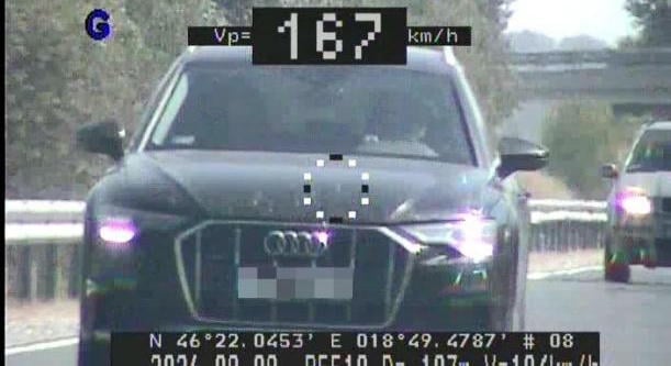 Hat óra alatt közel száz gyorshajtó, köztük a száguldó audis