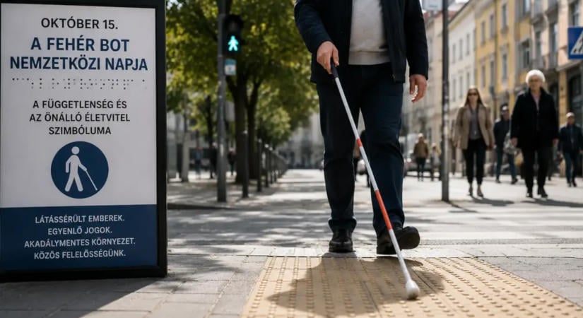 Ma van a fehér bot nemzetközi napja: egy jelkép, amely az önállóságot és a biztonságot jelenti