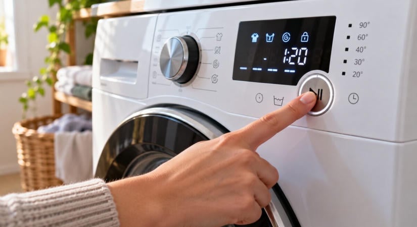 Ezért érdemes 3 másodpercig nyomva tartani a mosógép Start gombját: sokan nem tudják, mire való