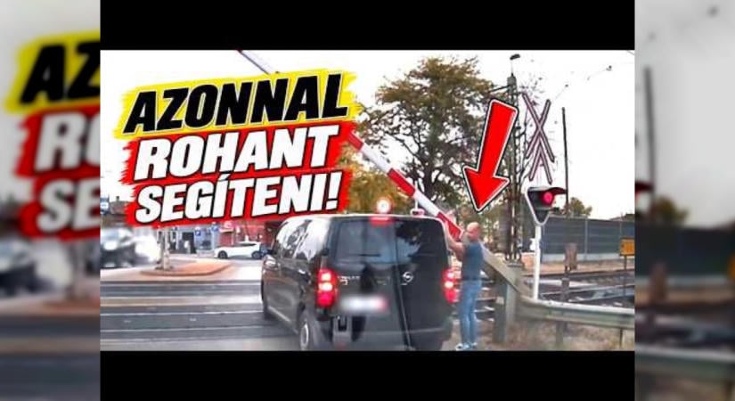 Hősies közbelépés mentett meg egy kisbuszt a vecsési vasúti átjáróban – videóval