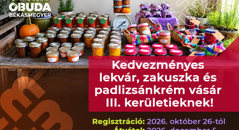 Vitaminbomba a téli hónapokra – Kedvezményes lekvár, zakuszka és padlizsánkrém vásárt hirdetünk a kerületieknek