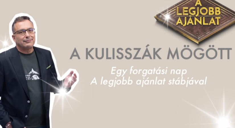 Karcsikától a stúdióig: Sváby András megmutatta, hogyan telik egy forgatási napja A legjobb ajánlatban