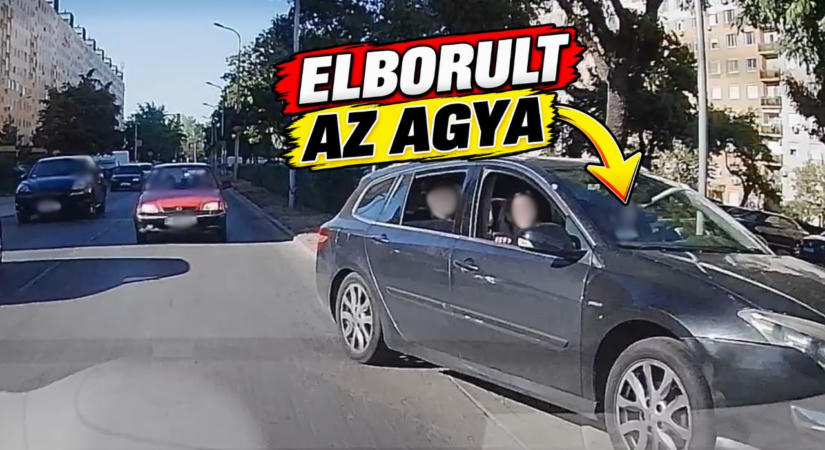 Elborult az agya, még a járdaszigetre is felhajtott a gyalogosok közé