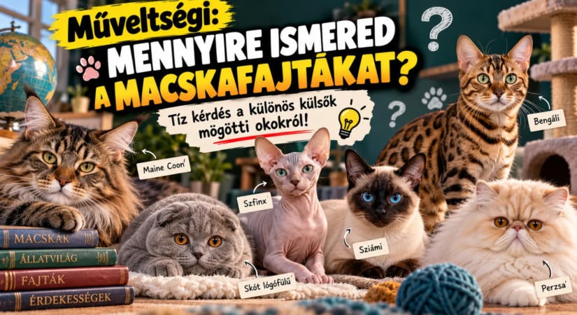 Műveltségi: mennyire ismered a macskafajtákat? Tíz kérdés a különös külsők mögötti okokról